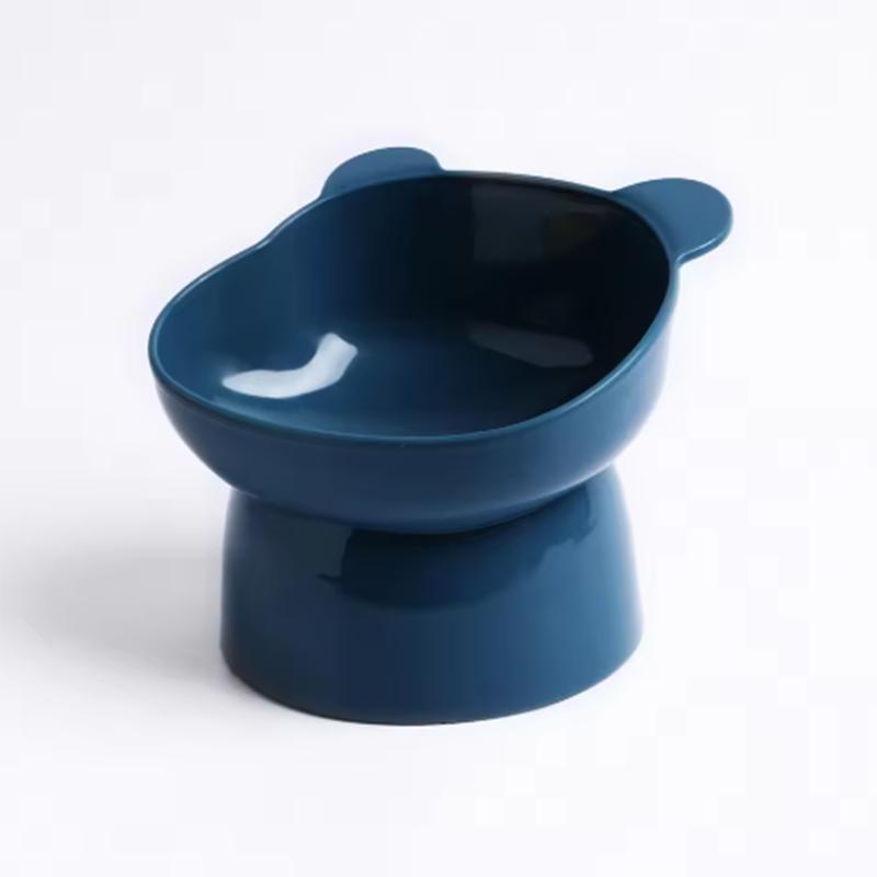 New Elevated Cat Bowls Stress Free Feeder and Waterer with Base Anti-Vomiting Tilted Raised Nonslip Pet Bowls