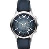 Renato Large Blue Leather Men's Chrono Quartz Watch AR2473