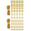 52pcs Durability Hair Connectors Alloys Hair Rings Professional Hair Staple Unisex Hair Accessories