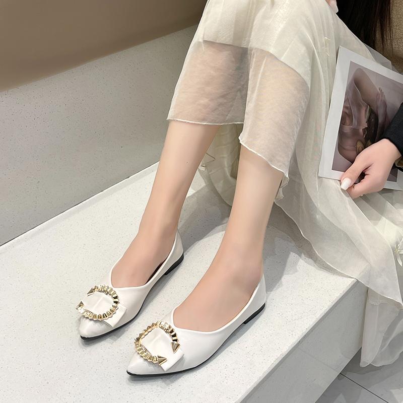 

Весенние туфли-лодочки с острым носком, удобные повседневные, новый стиль, с металлической отделкой, с мелким вырезом, дышащие женские туфли НЕТ: C1826 38 бежевый