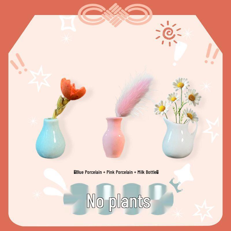 Handmade 3D Ceramic Vase Magnet for Hydroponic Plants & Flowers