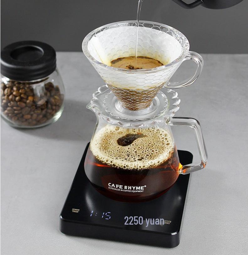 Chytrá kávová váha s vysokou přesností a časovačem pro pour-over a kuchyňské použití