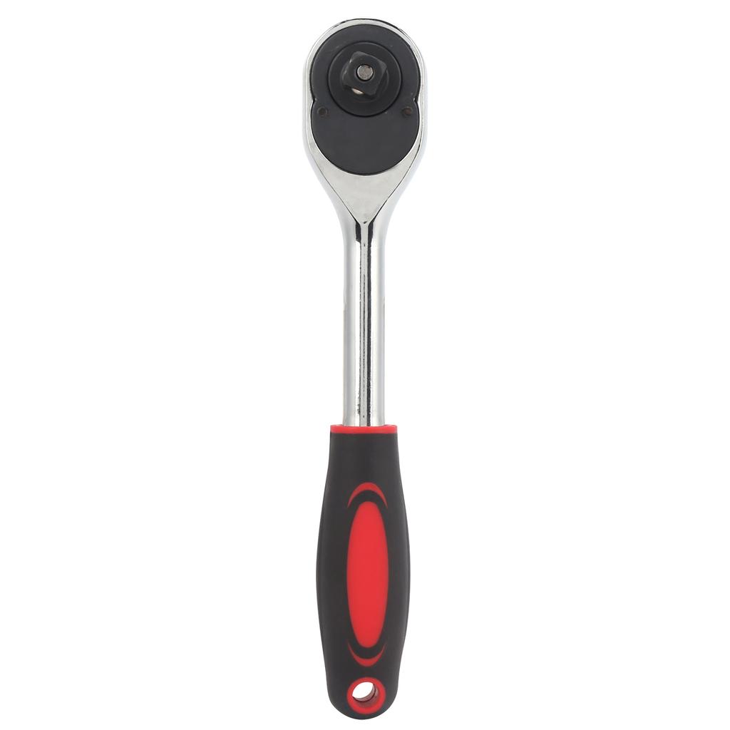 12in Ratchet Wrench 24 Teeth Socket Wrench Tool for Electrician Repairing Red Black