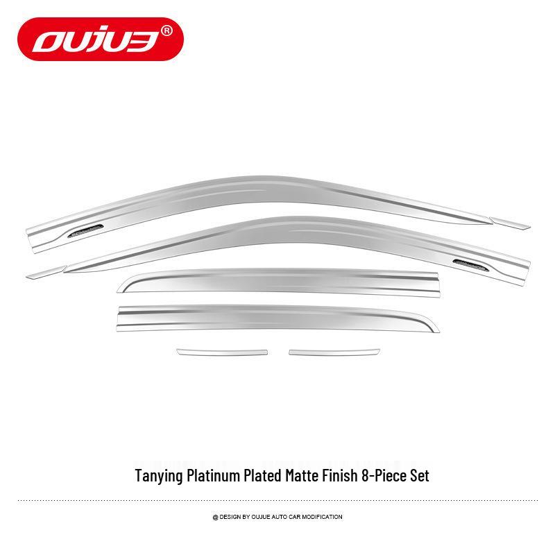 Volkswagen Tayron X T-Roc T-Cross Electroplated Rain Visors - Car Window Eyebrow Decorative Strips for Exterior Modification