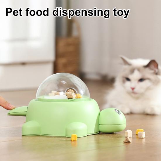 Interactive Pet Feeding Toy Turtle Shape Treat Dispenser Slow Feeder Food Puzzle Small Animal Snack Dispenser for Cats Dogs