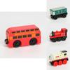 Colorful Wooden Magnetic Train Set For Kids With Interactive Push-pull Features