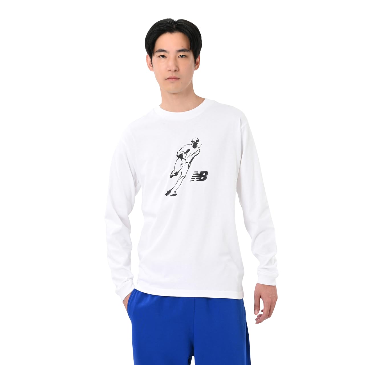 

New Balance MT53717 Shohei Ohtani Graphic Long Sleeve T-Shirt, Always on Logo, Men s (MT53717), White
