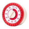 55-Minute Pink Mechanical Kitchen Timer Cooking Baking Eggs Loud Alarm Kitchen Timer Magnetic Back Visual Timer