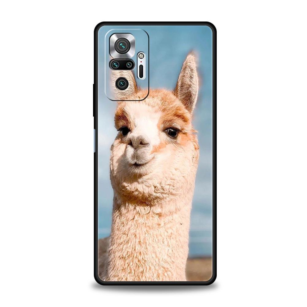 Kawaii Alpaka schönes Handyhülle für Xiaomi Redmi Note 13 12 5G 11 10 Pro Plus 4G 9S 9 8 7 9T 13C 12C 10C 9C 9A Silikonhülle