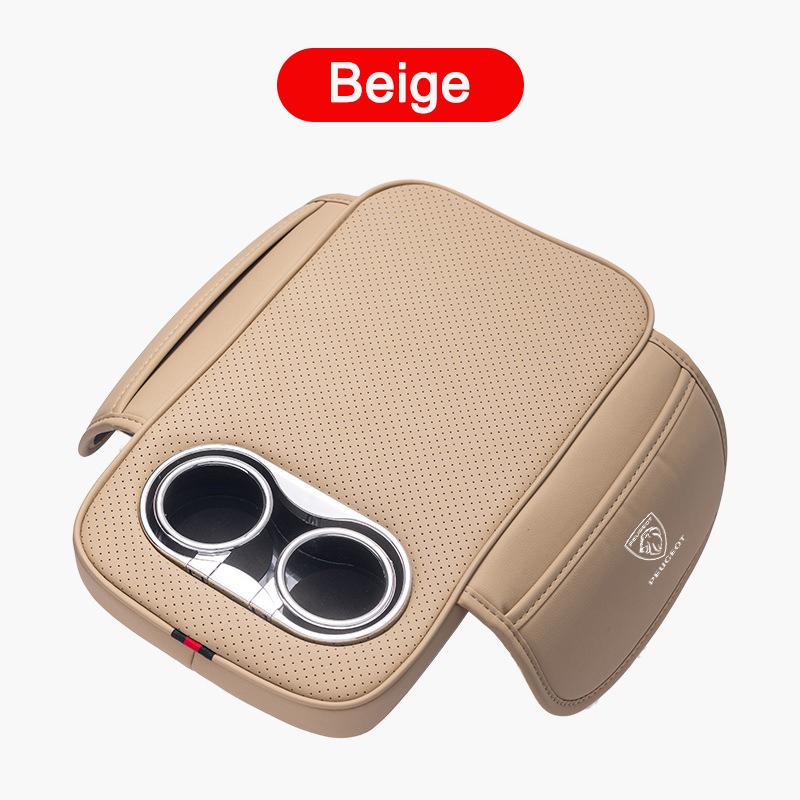 Coussin d'accoudoir de console centrale de voiture avec porte-gobelet Housse d'accoudoir de voiture pour Peugeot 408 4008 308 3008 Rifter 5008 508 2008 208 RCZ