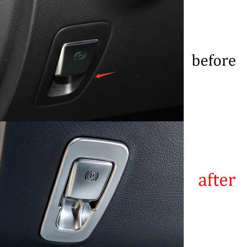 ABS Silver Brake Handle Handbrake Cover Trim Fit For Benz C-Class W205 2015-2021