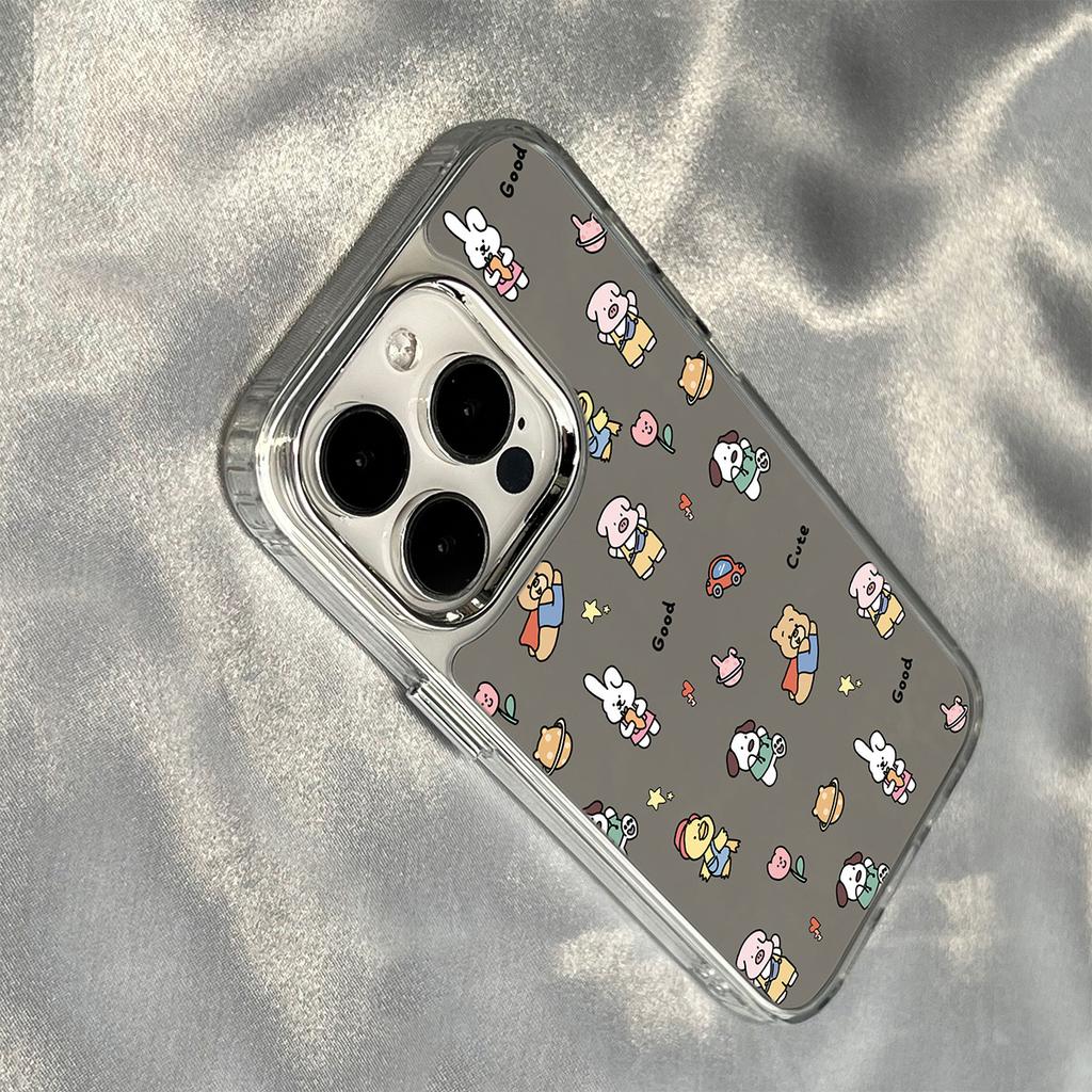 For Cute Little Fresh Cartoon for IPhone Phone Case with Mirror for Apple 13pro Phone Case