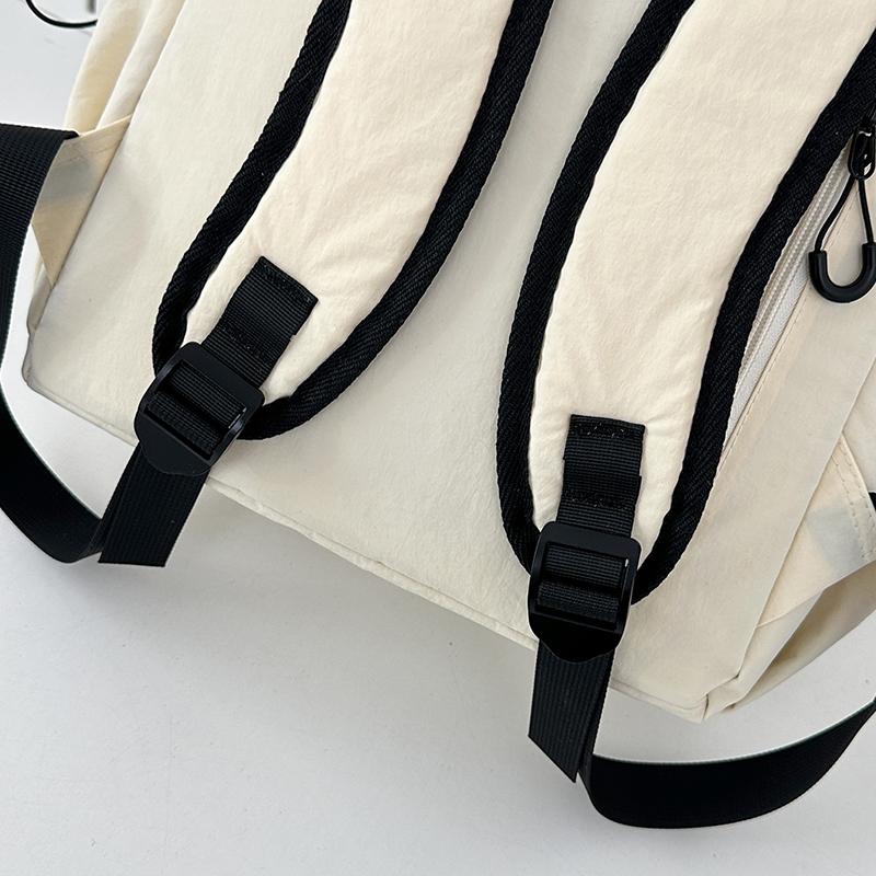 Nylon Ultra-Light Backpack Water-Splash-Proof Solid Color Large Capacity Backpack For Men And Women