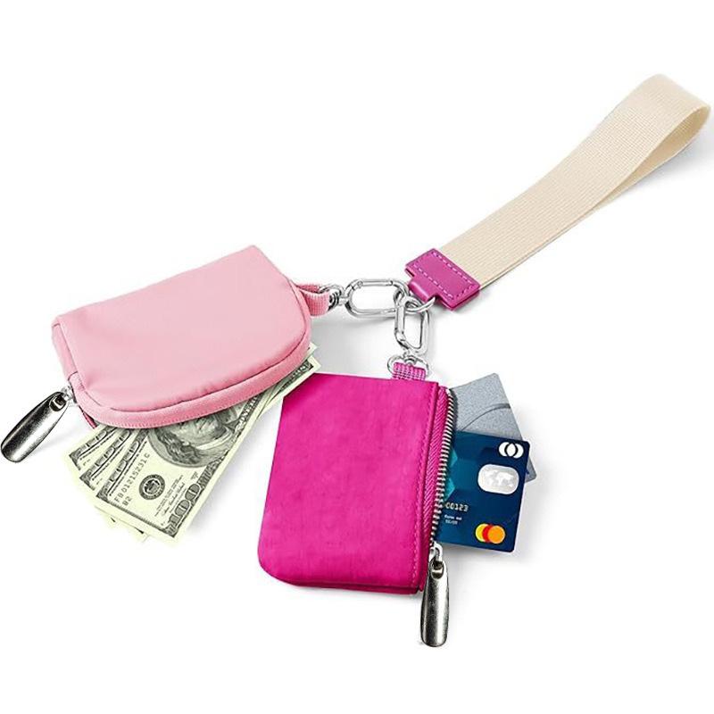 

2024 LULU Макаронный цвет Чехол для ключей: Свежий милый кошелек для монет «Мать и дитя» для девочек 11*8cm розовый/розы красного