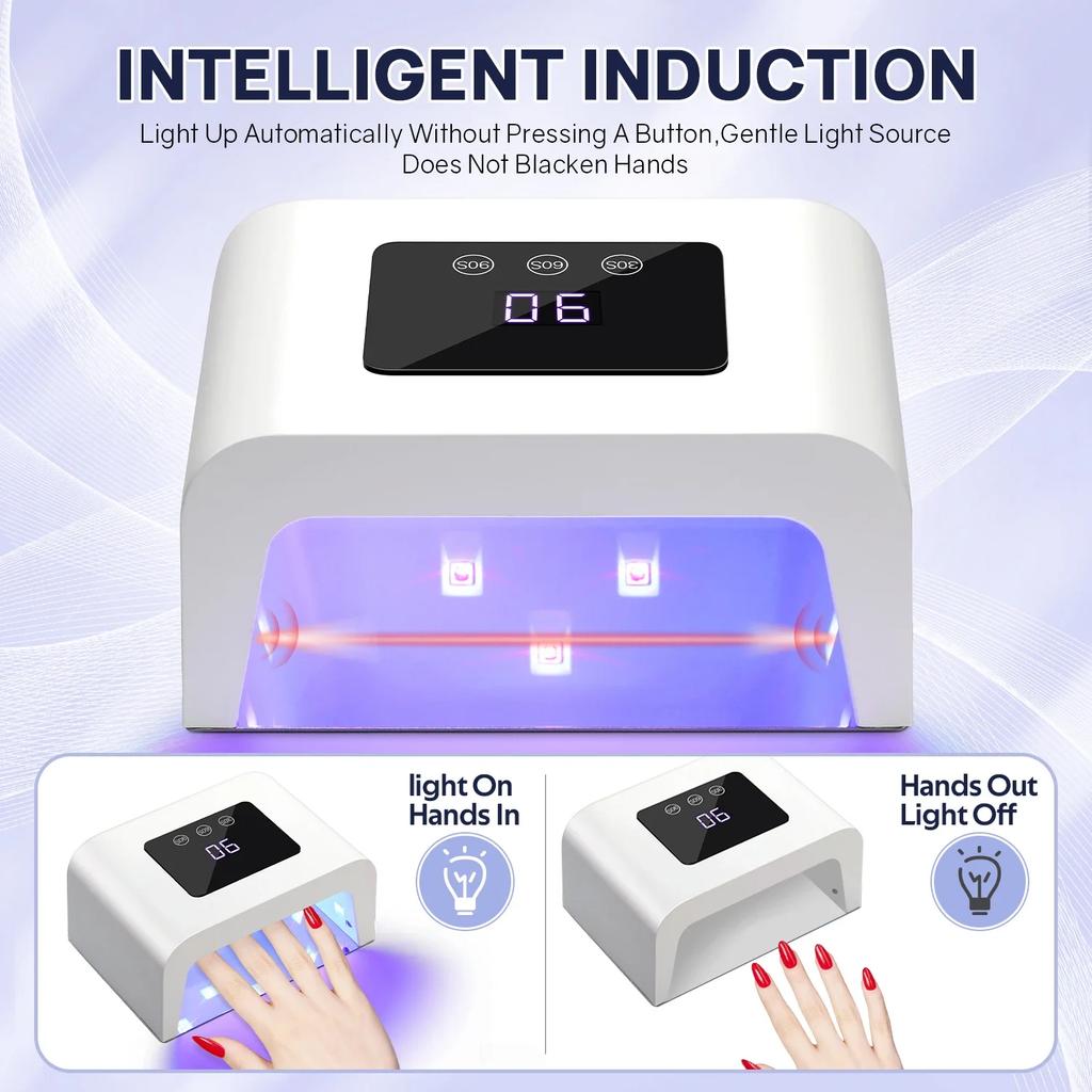 DianaBeauty UV Nail Lamp Professional Nail Dryer with Touch Screen and 3 Timer Settings Manicure Lamp for Drying Nail Polisher