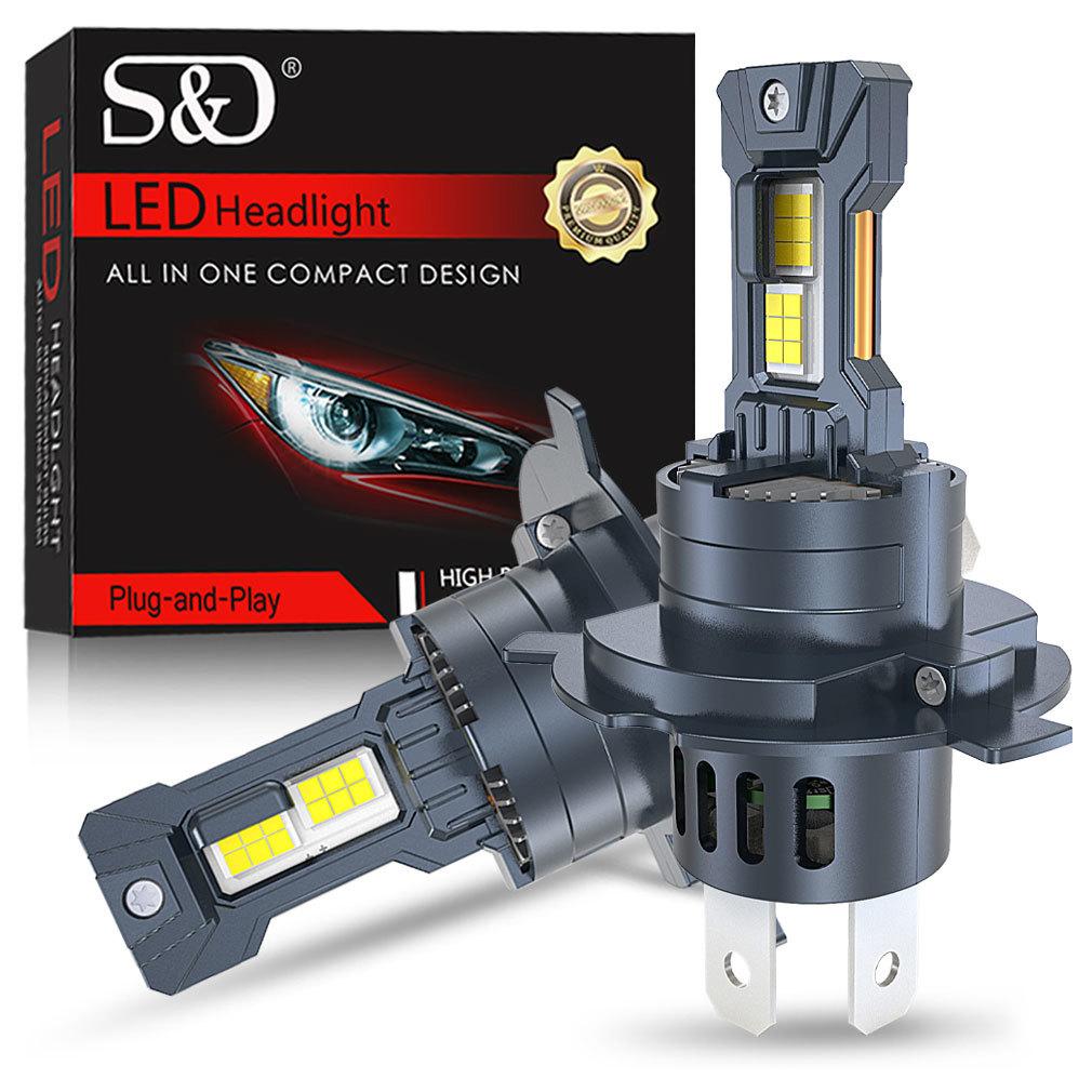 2 Adet 32000LM H4 LED Far Ampulü Mini Turbo H7 H11 LED H8 9005 HB3 9006 HB4 70W Araba Sis Lambası Yüksek/Düşük Işın Far Otomatik Tak-Çalıştır Lamba 6500K Beyaz