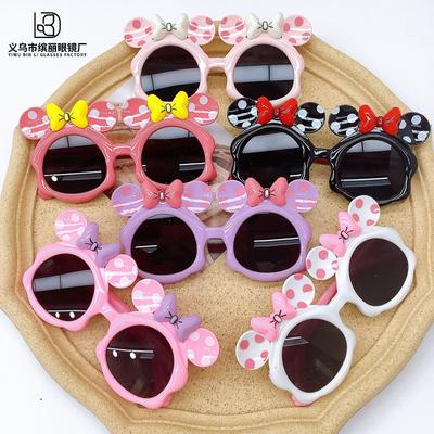 Fashion Children'S Glasses Cartoon Sunscreen Uv Protection Boys And Girls Sunglasses Bow Sunglasses