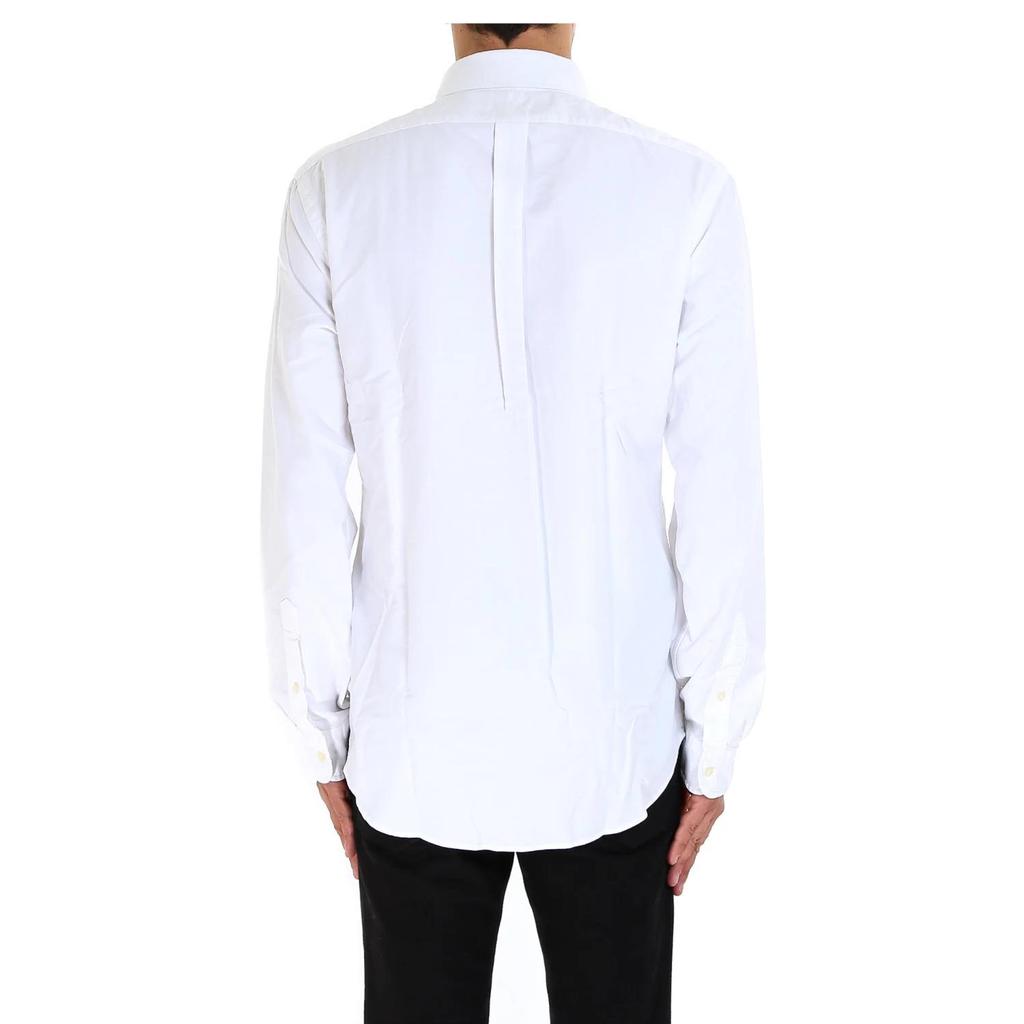 Polo Ralph Lauren Embroidered Colorful Logo Slim Fit Cotton Long Sleeve Shirt Men Shirts White 710549084006BSRWHITE