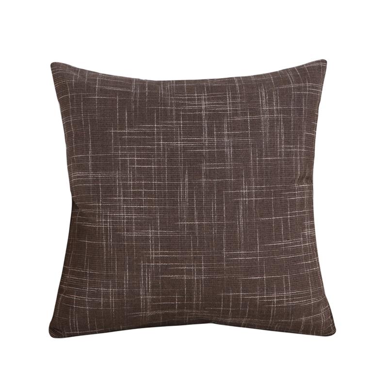 45x45cm Linen Solid Color Throw Pillowcase Detachable Washable Office Cushion Cover Car Waist Rest Headboard Back