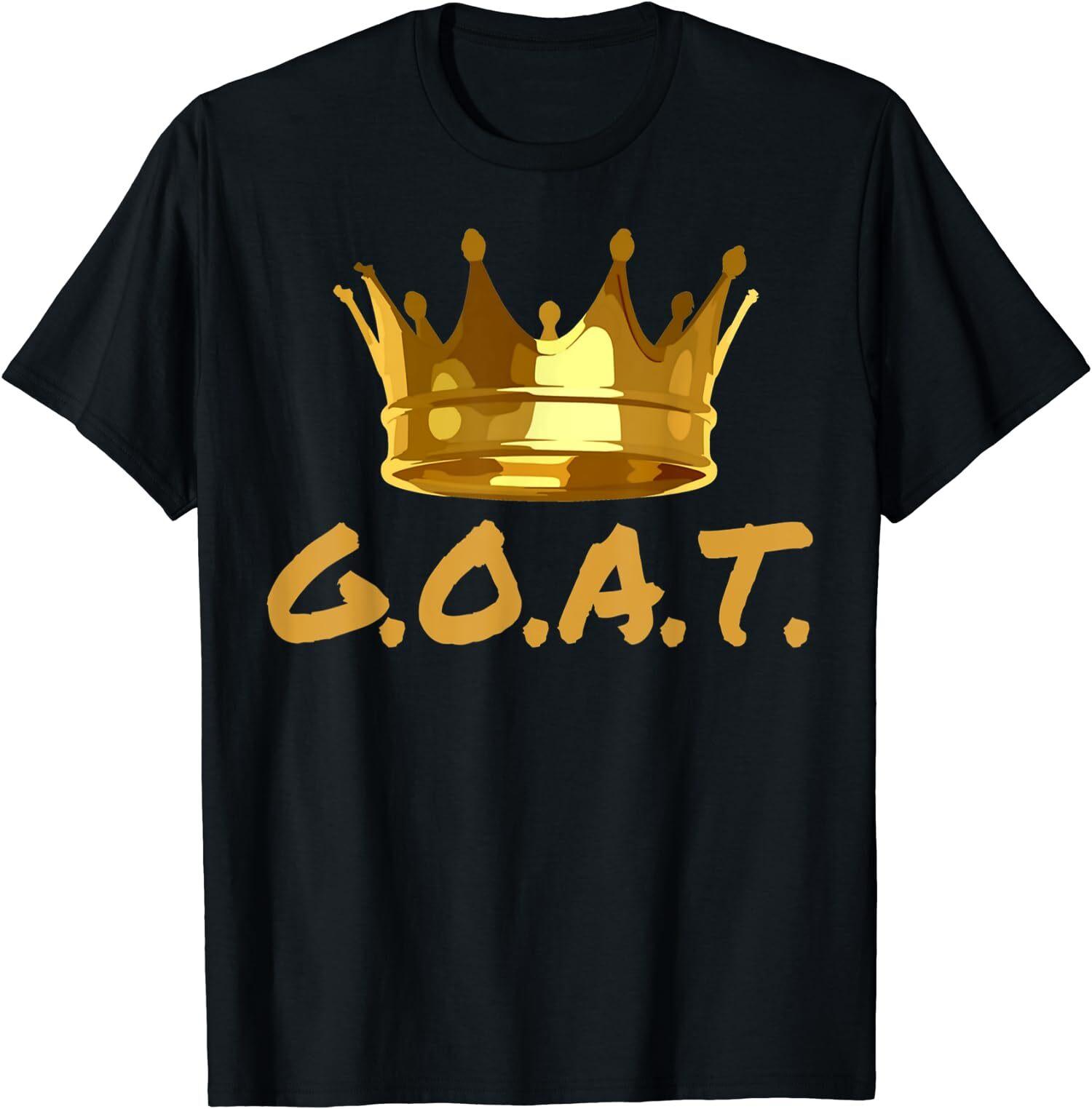 NEW LIMITED Funny Crown Greatest of All Time GOAT T-Shirt S