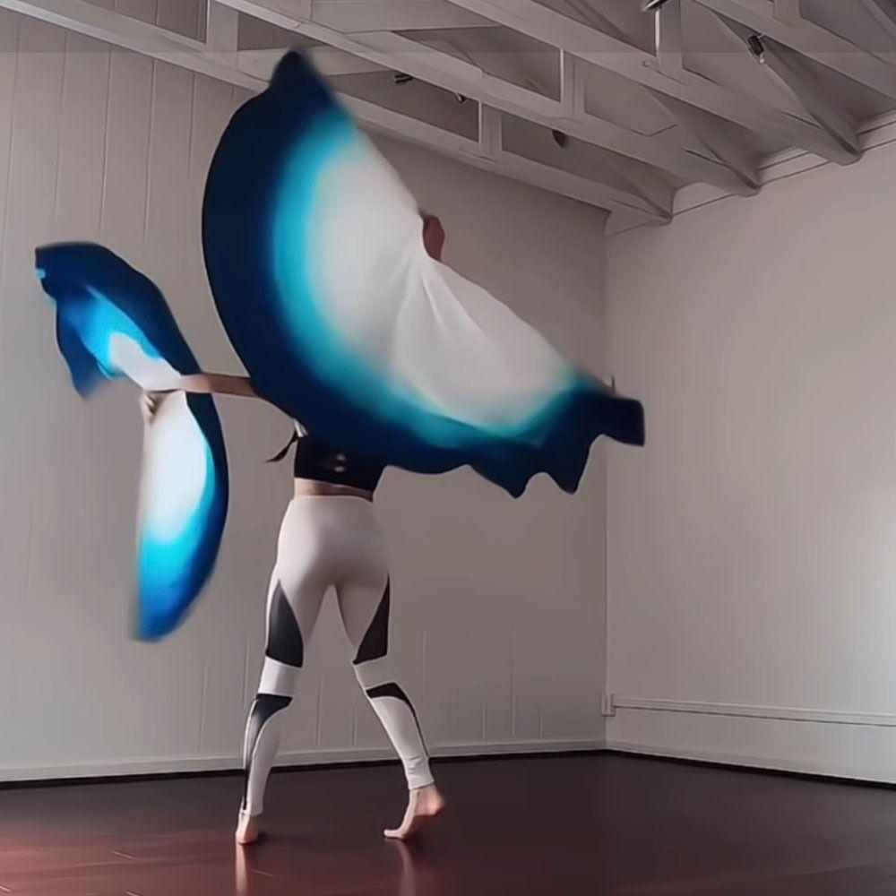 Multicolor Belly Dance Accessories Props Scalable Rods Colorful Scarves Flag  Dance Performance