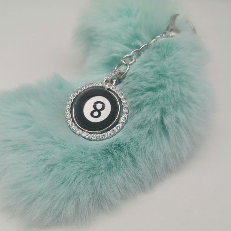 Schwarzer Billard-Schlüsselanhänger Nr. 8 Mini-Kugelanhänger Schlüsselring Glas-Schlüsselanhänger Bartisch-Dekoration Schmuck Spiel-Souvenirs Geschenk