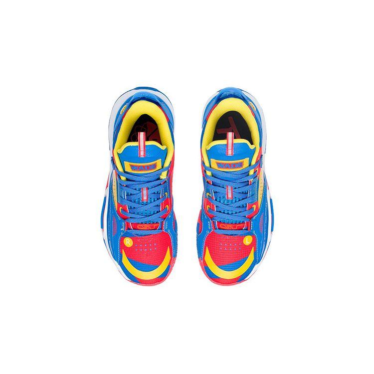 Li Ning Youth  Low Top Basketball Shoes Kids Sneakers Blue Red YKBS024-1