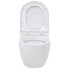 WC suspendu - vidaXL - Céramique - Blanc - Système de fermeture douce - Facile à entretenir