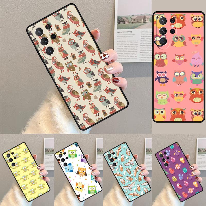 Cute Owls Phone Case for Samsung Galaxy Note 10 Pro S26 Ultra S23 S24 FE S25 S21 S22 PLUS Shockproof Cove