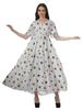Moomaya Women Party Night Dresses Plus Size Printed Casual Wear Ladies