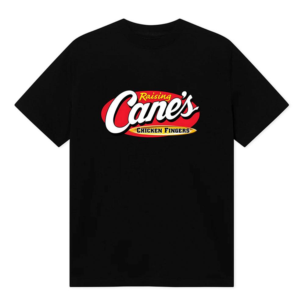 

Raising Canes Chicken Fingers Print T-shirt Cotton Short Sleeve Fashion Tshirts Unisex Streetwear Graphic Clothing L чорний
