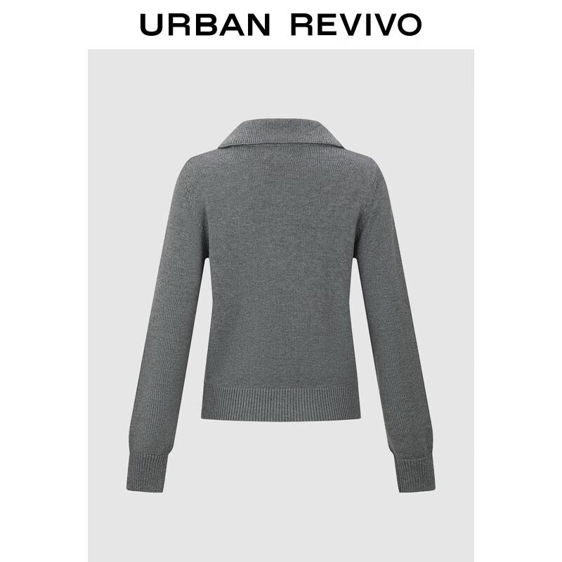 UR Women s Contrast Diamond Polo Knit Sweater S