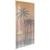 Insect Palm Motif Door Curtain 100X220 Cm Bamboo