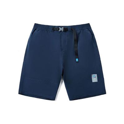 Woven Elastic Waist Sports Mid-Rise Loose Shorts Men Shorts Dark-Blue VN0A4P5DLKZ