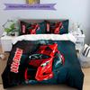 3PC Custom Name Sports Car Night Bedding Set Duvet Cover Closure Includes 1 Duvet Cover & 2 Pillowcases for Bedroom