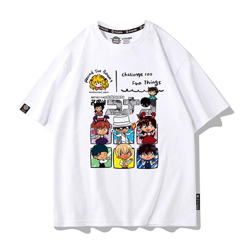 Detective Conan Collabora su T-shirt Unisex a Maniche Corte e da Donna per l'Estate Ladro Kidd Haibara Ai Girocollo Manica Corta