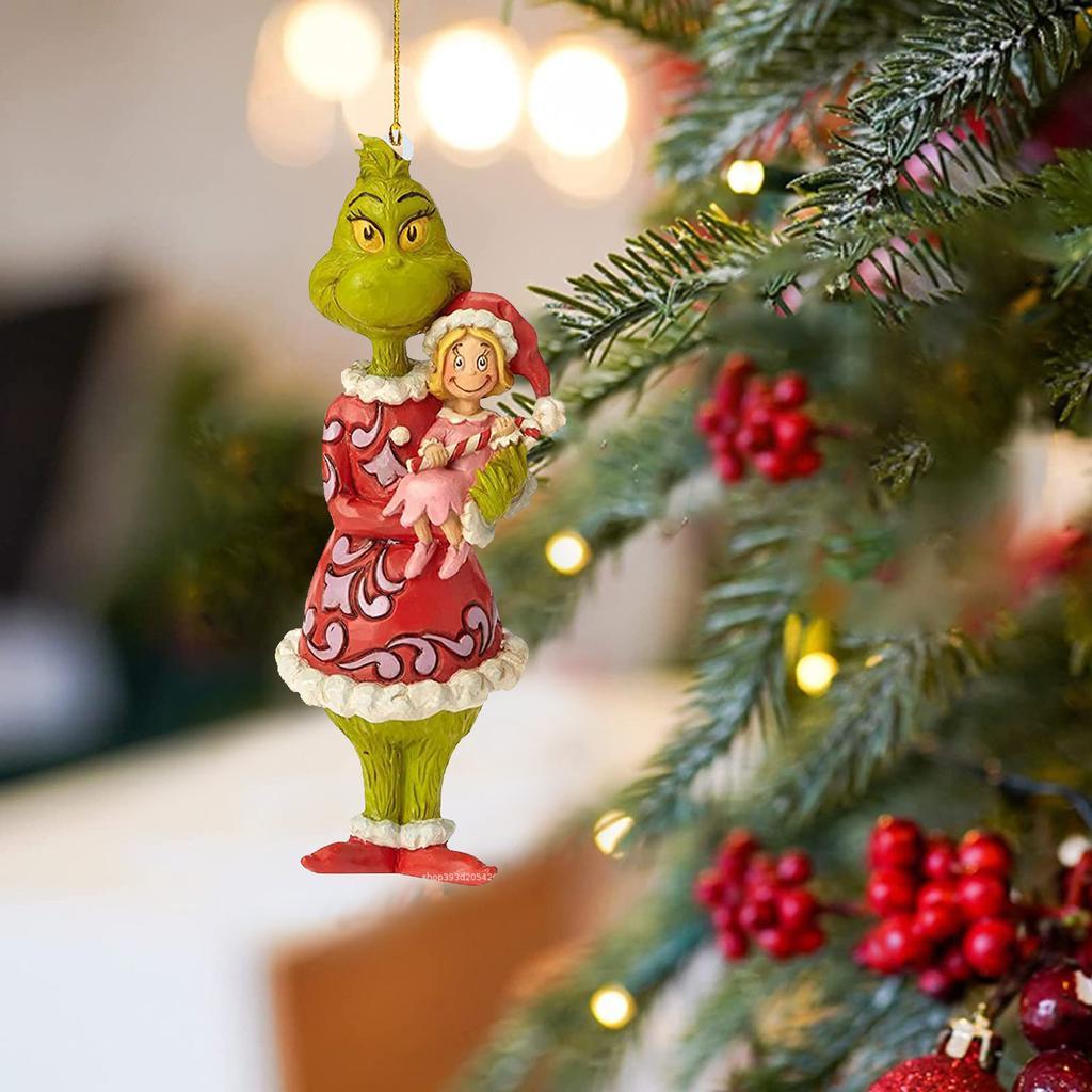 Christmas Tree Decorations - Funny Christmas Tree Ornaments - Funny Green Doll Christmas Pendant Ornaments Indoor Home Party Gifts