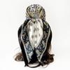 90cm Satin Scarf with Paisley Print - Classic Square Scarf/shawl for Women