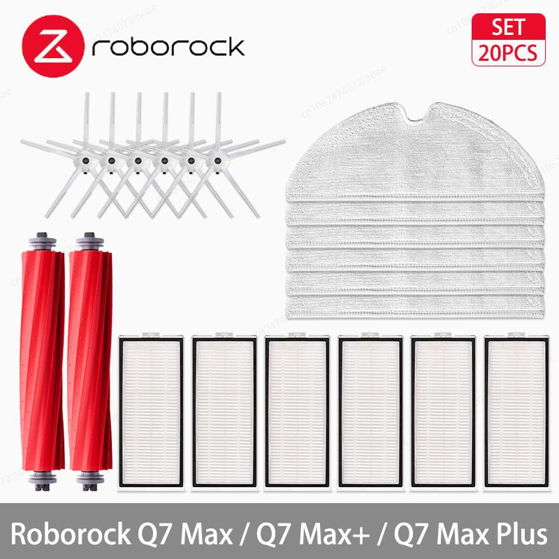 Roborock Q7 Max / Q7 Max+ / Q7 Max Plus Robot Vacuum Cleaner Accessories Side Brush Hepa Filter Mop Cloth Dust Bag Spare Parts