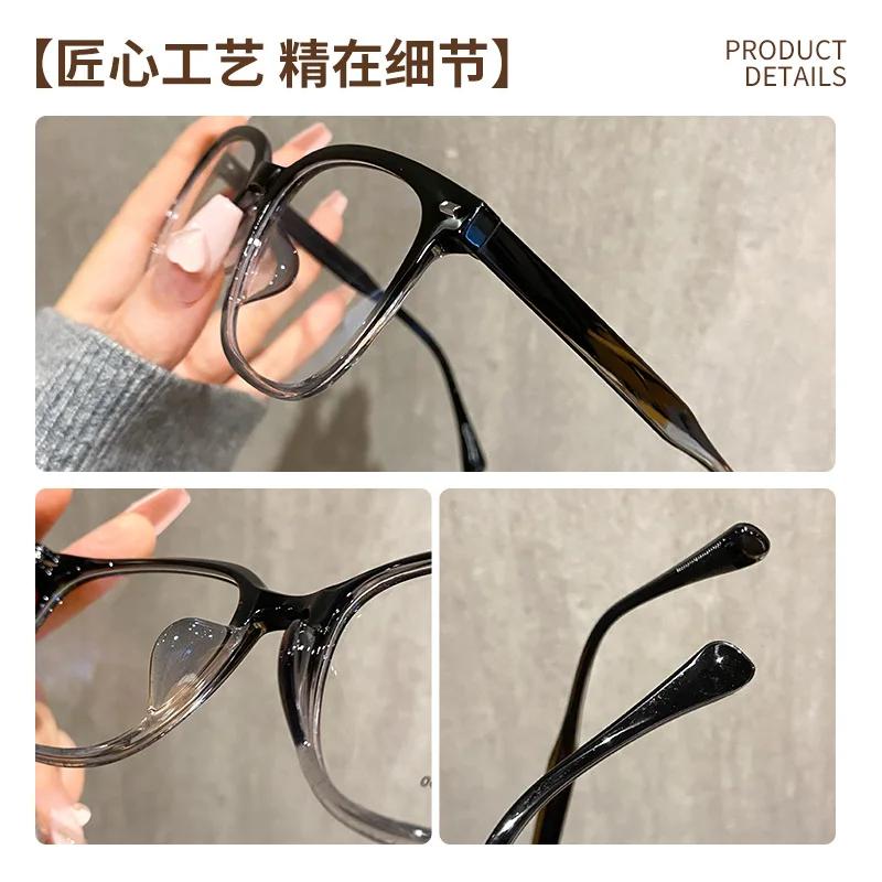 Customized Prescription Glasses Men Women TR90 Black Square Anti Blue Light Eyewear Optical Myopia Classic Eyeglasses Ultralight