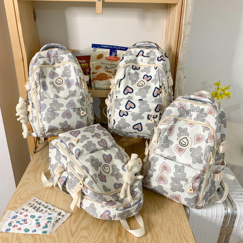 Large Capacity Cute Backpack for Girls - Suitable for Middle & High School Students, Grades 3-5, Double Shoulder Travel Bag