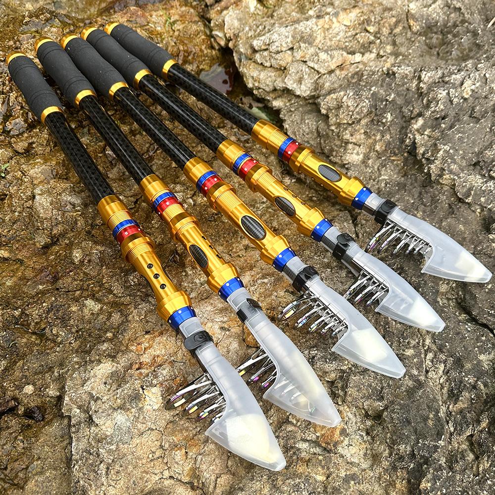 1.8m-3.6m Telescopic spinning rod carbon Fishing Rod Telescopic Fishing Rod Portable Bass Fishing Rods for Trout Carp Fishing Fishing Tackle