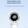 100 Speed Levels Mini Handheld Fan USB Rechargeable Cool Breeze LED Display for Makeup and Study