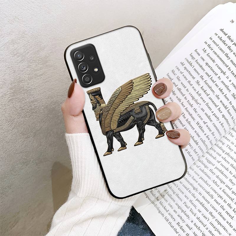 Lamassu Assyrischen Winged Lion Telefon Fall Für Samsung Galaxy A02 A12 A21 A22 A32 A41 A42 A51 A71 A72 Shell
