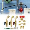 R410A R134A R22 AC HVAC Angle Compact Ball Valve Kit, Strong Earth Copper Construction, 45 Degree Angle Design