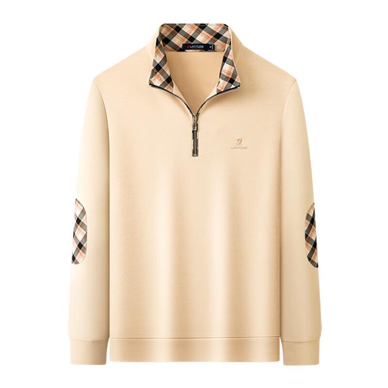 MONTAGUT Men's Embroidered Polo Collar Sweatshirt