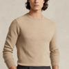 Polo Ralph Lauren FW22 Solid Color Logo Embroidered Crew Neck Sweater Men Sweater Beige MNPOSWE16821243-101
