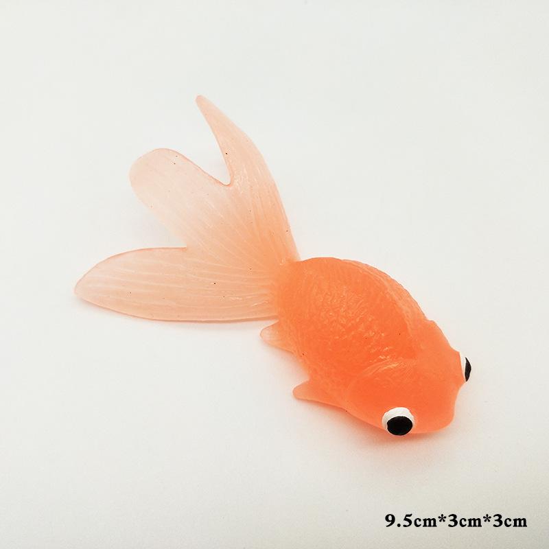Large Soft Gel Simulation Goldfish Toy for Children - Fake Colorful Fish Model for Catching and Water Play