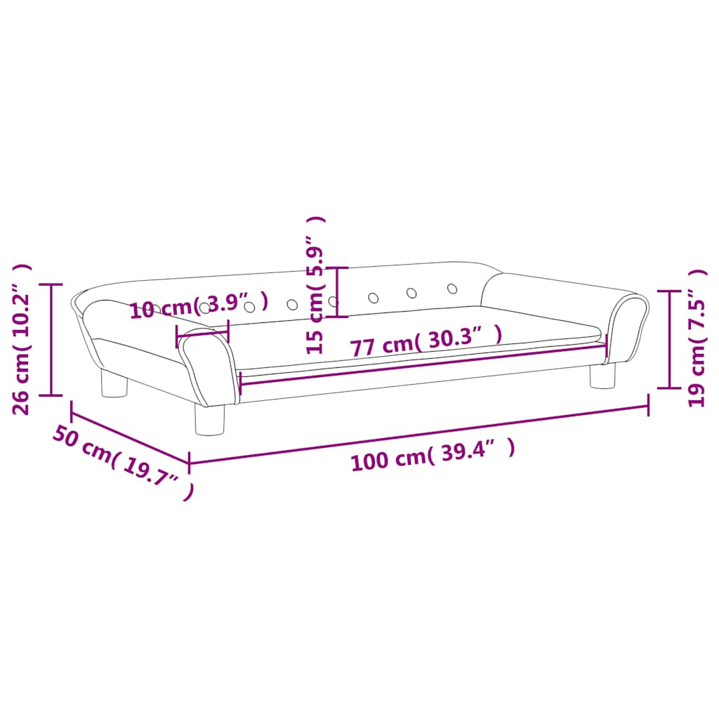 Vidaxl Sofa Dla Dzieci, Niebieska, 100X50X26 Cm, Aksamit