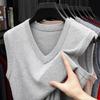 Men's V-neck Wool Vest: Thick Autumn/Winter Sweater for All Ages